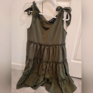 Army Green Tie Dress